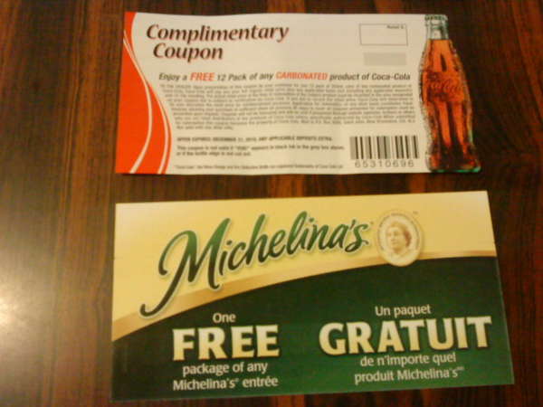 free coupons canada. I got 2 FREE coupons from
