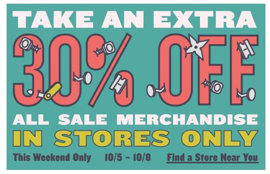 Urban Outfitters Extra 30% off Sale items in-store(Oct 5 to 8) Canada ...