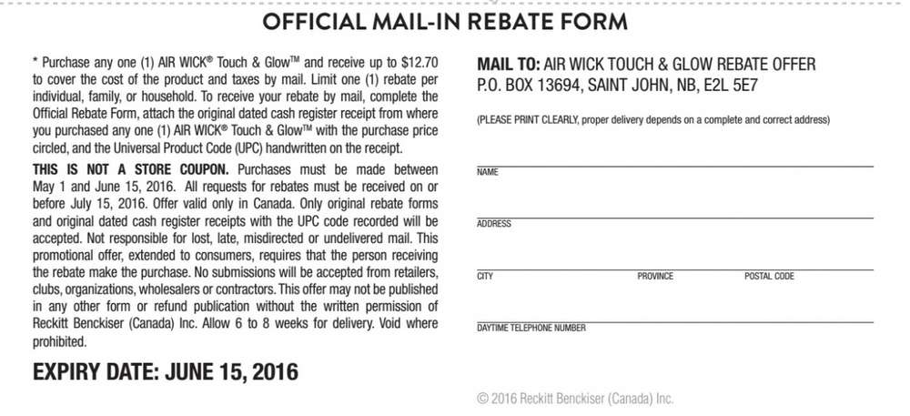 List Of Current Mail In Rebates