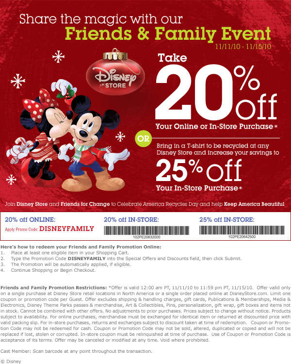 Disney Store Coupons overstock