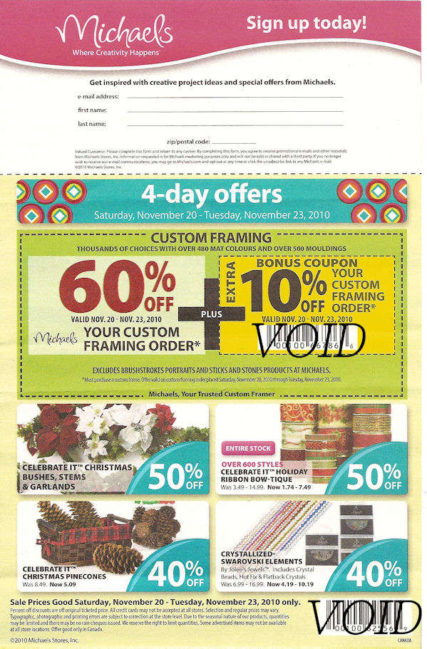 michaels coupon january 2011. Michaels Coupon expires July