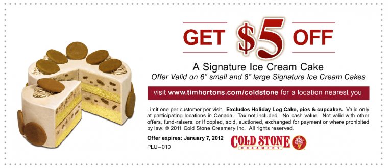 Cold Stone Creamery Coupons Printable 2010