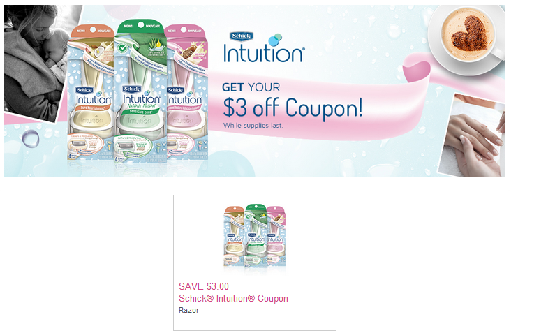 schick intuition printable coupon