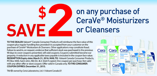 2 CeraVe Cleanser or Moisturiser printable coupon