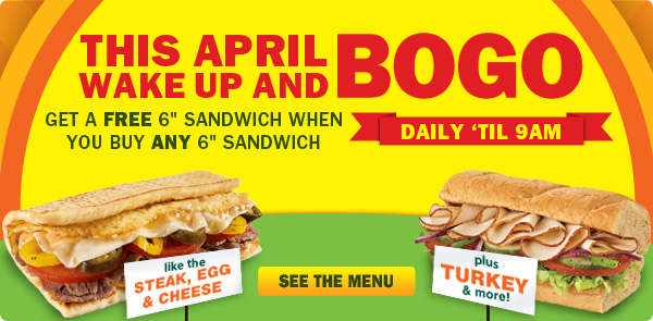 Subway breakfast sandwich deal