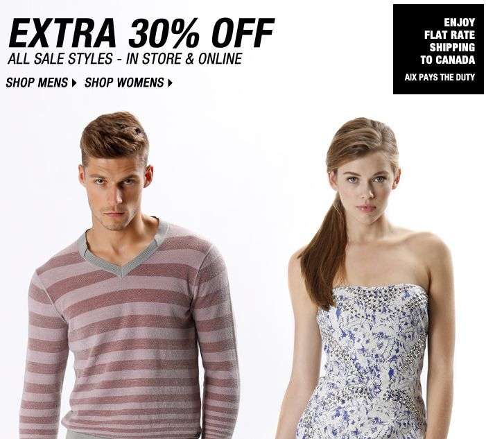 Armani Exchange Extra 30% off all Sale Styles