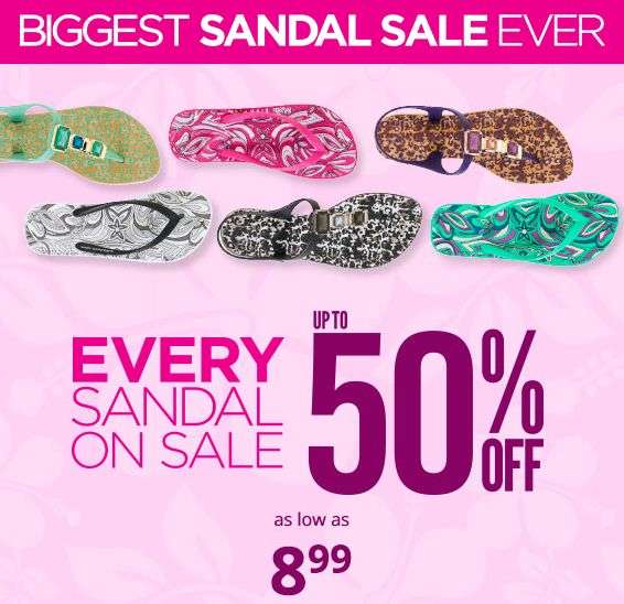 Payless Shoes: Every Sandal is on sale - up to 50% off