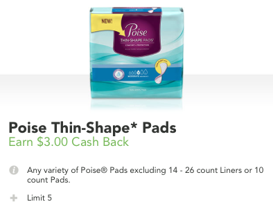 Walmart Free Poise Pads w/ Coupon + C51