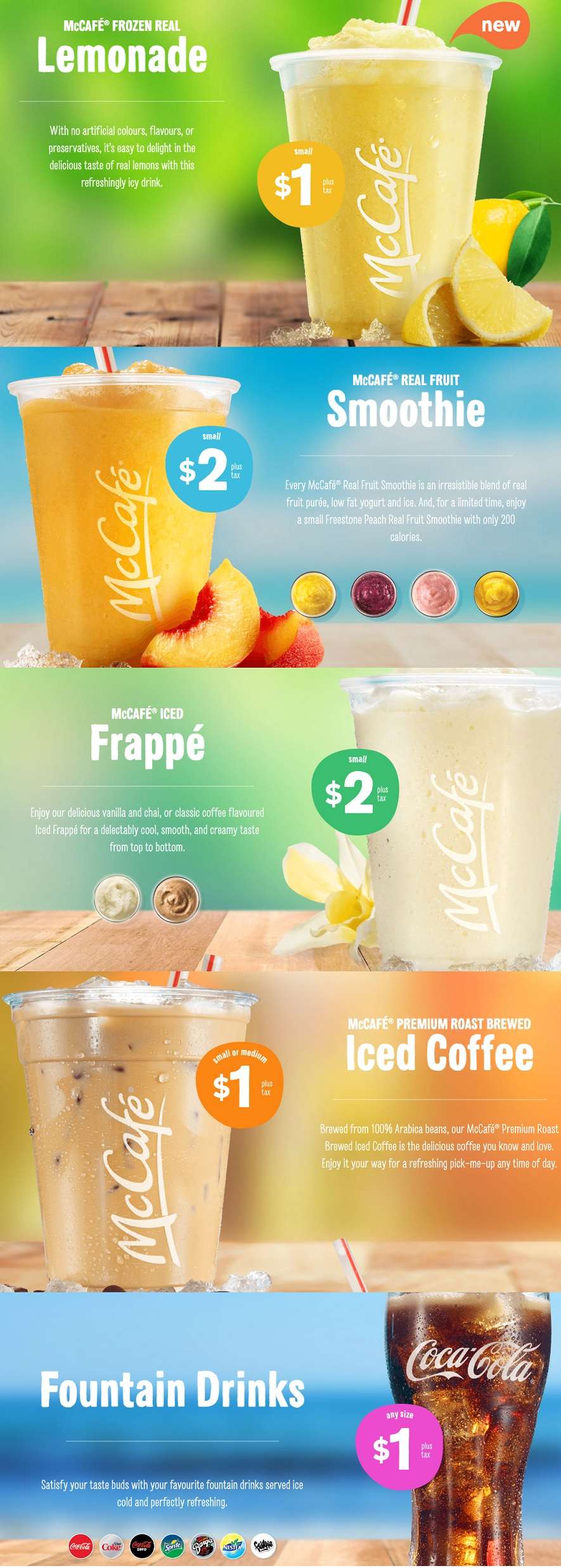 McDonald's 1 Summer Drinks