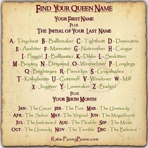 Name:  Find Your Queen NAme.jpg
Views: 83
Size:  46.2 KB