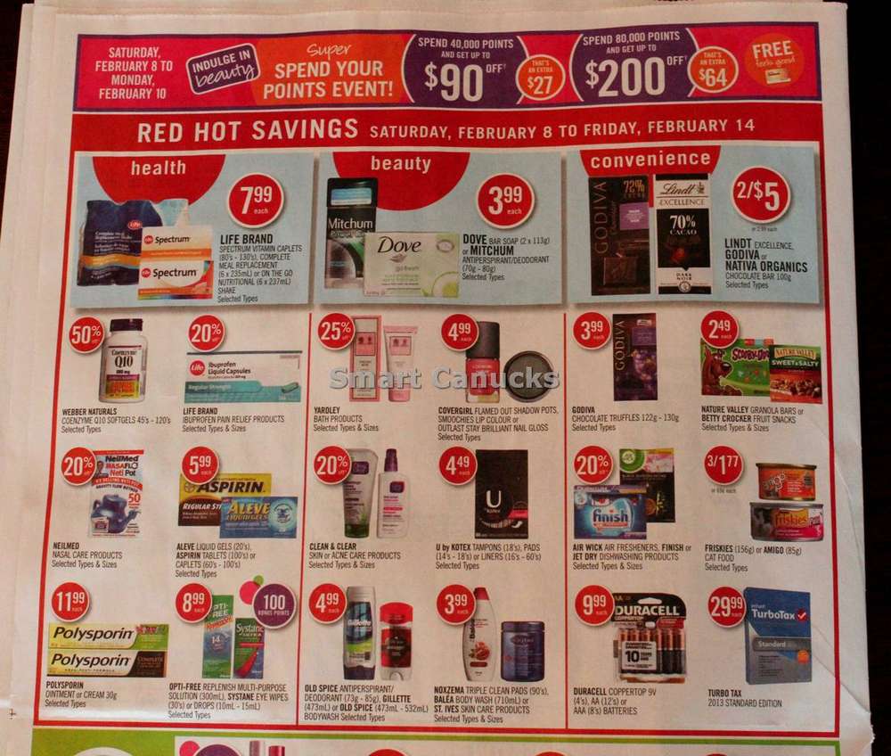 Shoppers Drug Mart (ON) Feb 8 14 (Cosmetics & Fragrances Super Spend