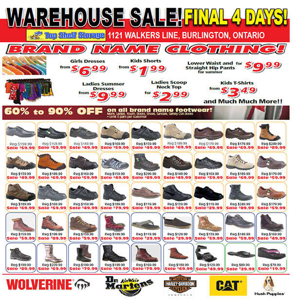 canari warehouse sale 2014