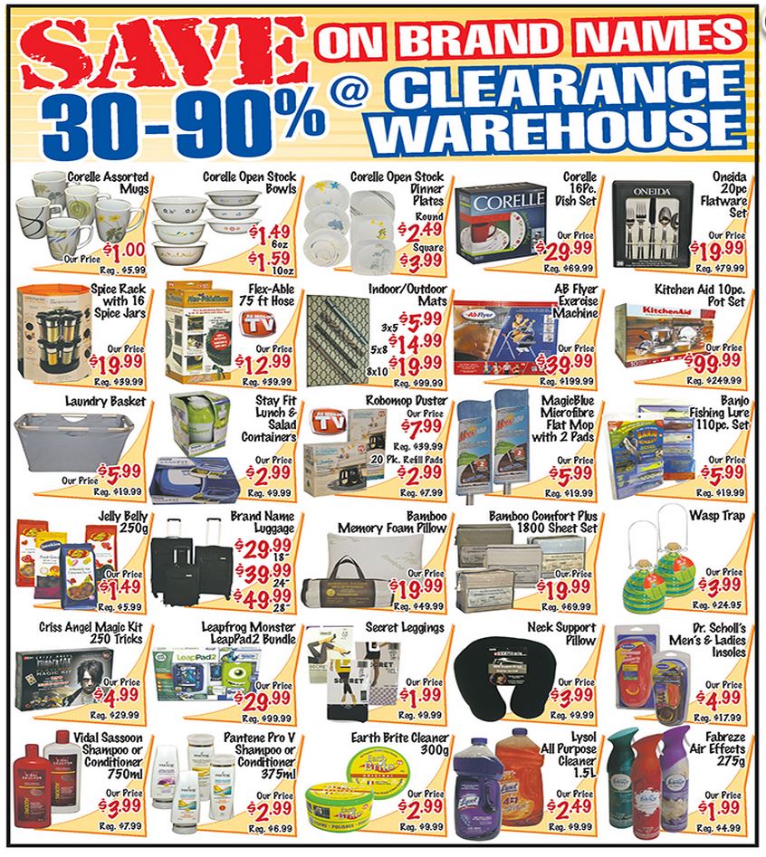 Clearance Warehouse Sale in Brampton (May 21 to 31)