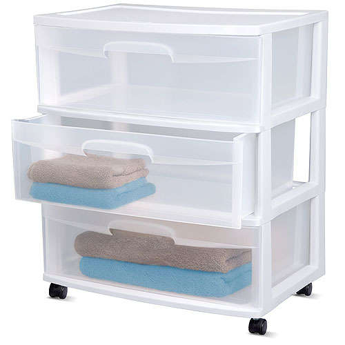LD: Sterilite 3-Drawer Wide Cart $18.49 on Clearance