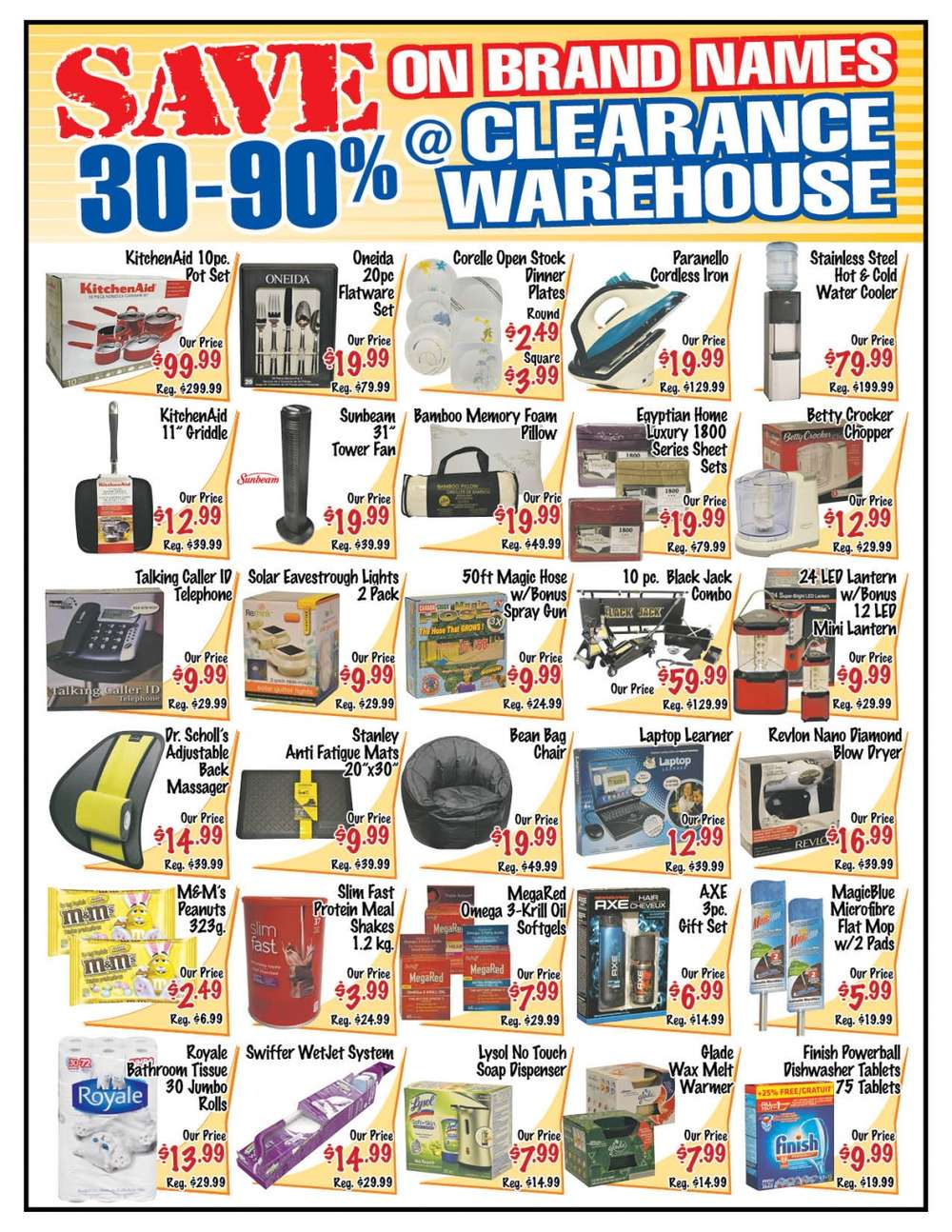 Clearance Warehouse (Etobicoke) Sale April 28 - May 15