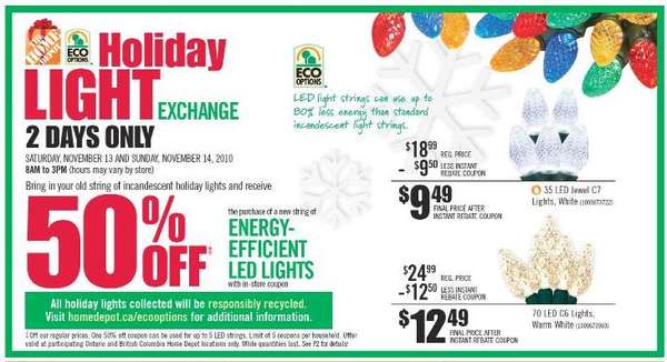 Home Depot - Holiday Light Exchange(Nov 13th &amp; 14th)