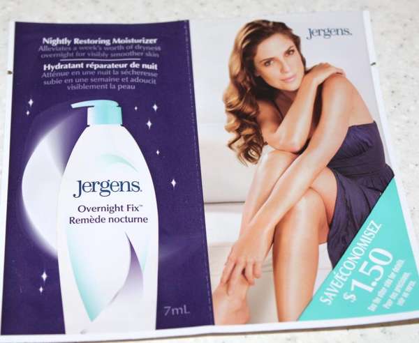 Jergens sample and coupon