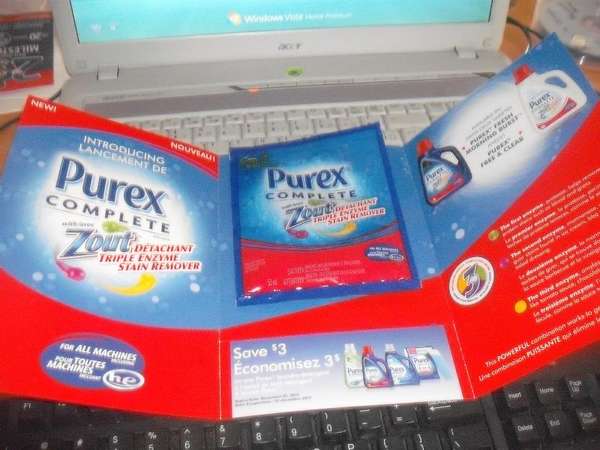 Got another Sample of Purex in the mail with Coupon.. I tottally missed out on the 2.99 sale they had at shoppers a couple weeks ago. Hopefully they go on sale that cheap again in the future.