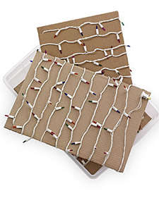 storing xmaslights 
1. cut the cardboard to fit your storage box
2. use a ruler, cut slits on the sides
3. wrap lights around